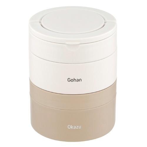 <ベストコ>つながる保温弁当箱 ハンドル付き 700mL