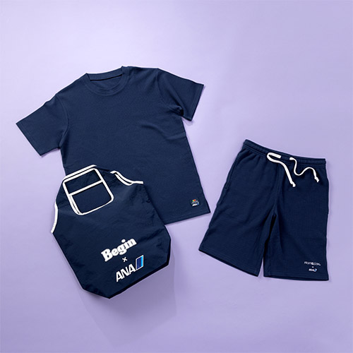 ＜FRUIT OF THE LOOM×Begin×ANA＞ワッフル地　セットアップルームウェア