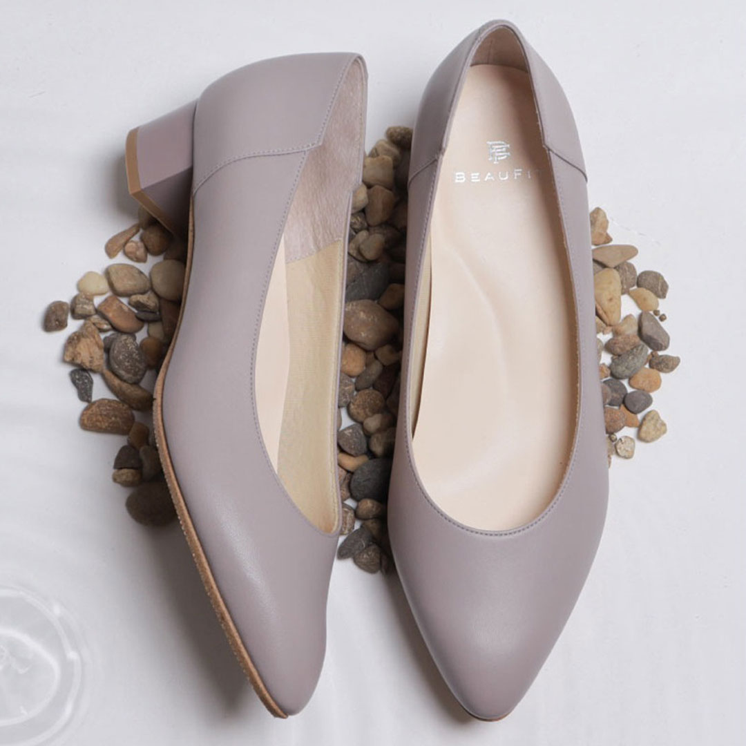 BEAUFIT A75W 晴雨兼用パンプス パープル ビューフィット パンプス 送料無料