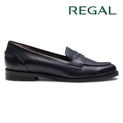 REGAL F08S きれいめ本革ローファー ブラック リーガル フラットシューズ 送料無料