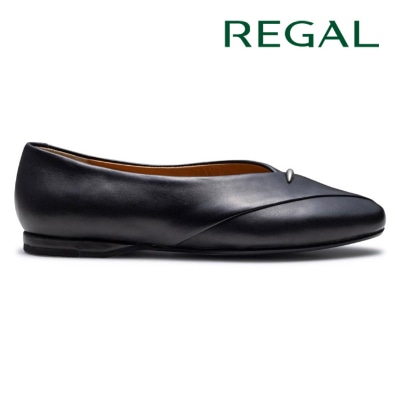 REGAL F10S フラットパンプス ブラック リーガル フラットシューズ 送料無料