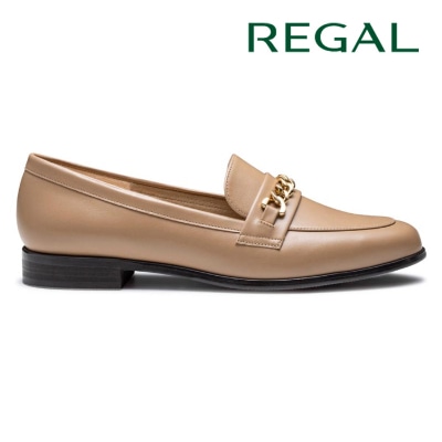 REGAL F60R 晴雨兼用チェーンローファー ベージュ リーガル フラットシューズ 送料無料