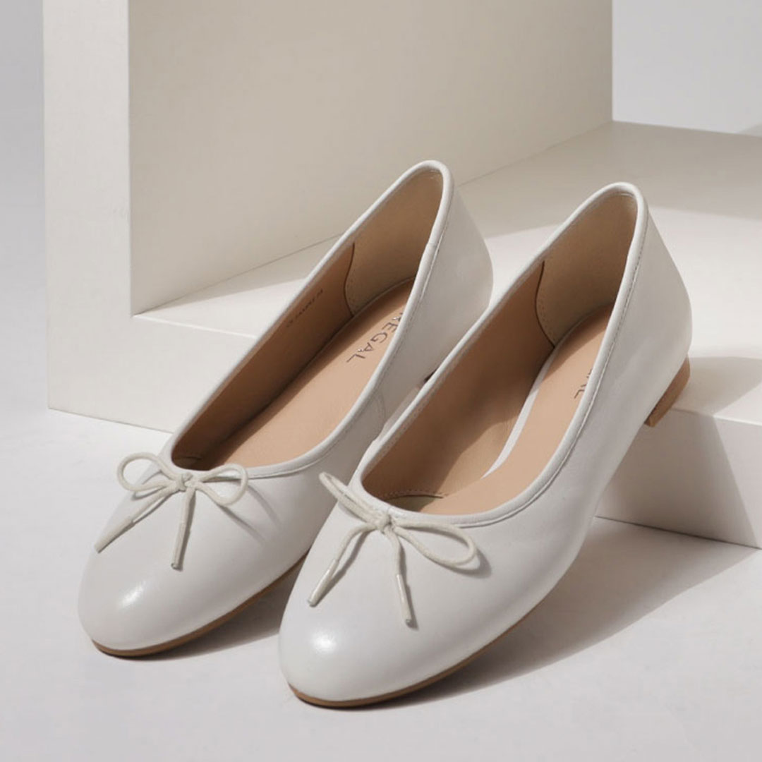 REGAL F79Q バレエシューズ アイボリー リーガル フラットシューズ 送料無料