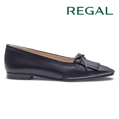 REGAL F85R キルトフラットシューズ ブラック リーガル フラットシューズ 送料無料