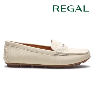 REGAL F89R ドライビングタイプシューズ クリーム リーガル フラットシューズ 送料無料