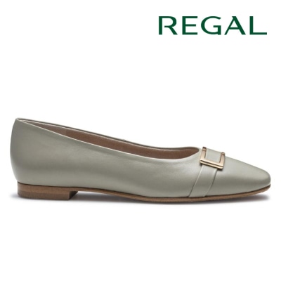 REGAL F90R 晴雨兼用フラットパンプス ライトグリーン リーガル フラットシューズ 送料無料