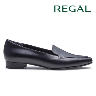 REGAL F91R 晴雨兼用モカフラットパンプス ブラック リーガル フラットシューズ 送料無料