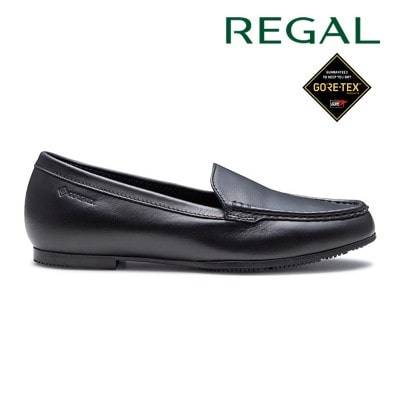 REGAL F97Q カジュアルスリッポン　ＧＯＲＥ－ＴＥＸ ブラック リーガル フラットシューズ 送料無料
