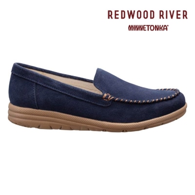 REDWOOD RIVER　MINNETONKA(R) M02C モカシンシューズ ネイビースエード レッドウッド リバーミネトンカ(R) カジュアルシューズ 送料無料