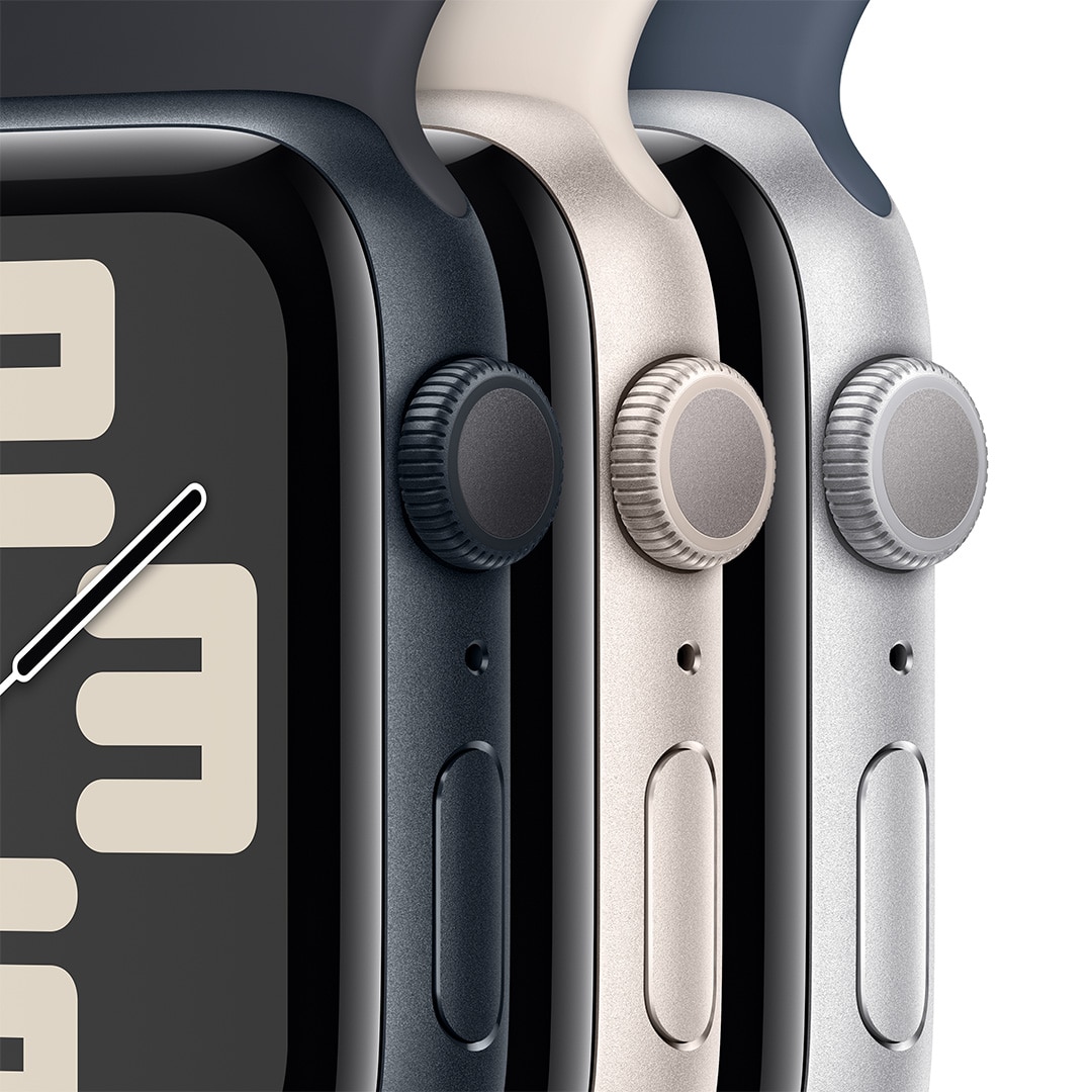 Apple Watch SE（GPSモデル）- 40mmスターライトアルミニウムケースとスターライトスポーツバンド - S/M with  AppleCare+