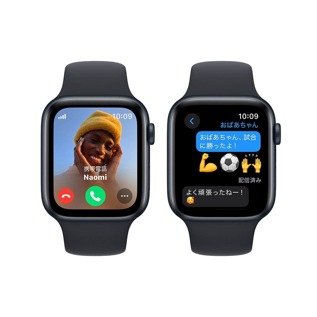 Apple Watch SE（GPS + Cellularモデル）- 44mmミッドナイトアルミニウムケースとミッドナイトスポーツバンド - S/M  with AppleCare+