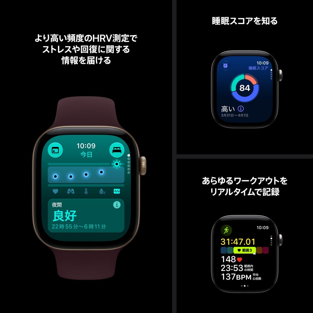 Apple Watch Series 12(GPS + Cellularモデル)- 42mmナチュラルチタニウムケースとナチュラルミラネーゼループ