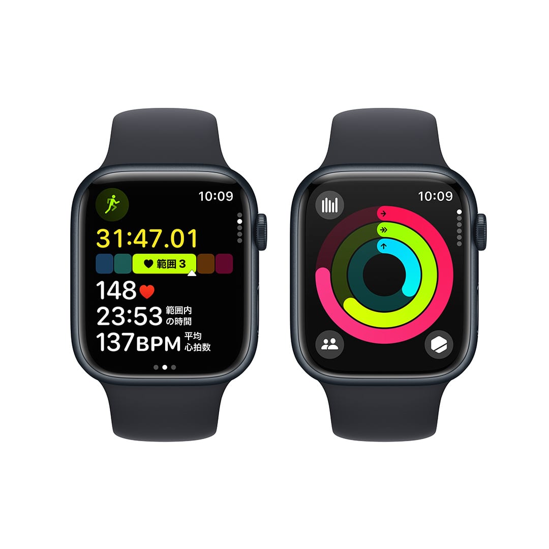 Apple Watch Series 9（GPSモデル）- 45mmミッドナイト