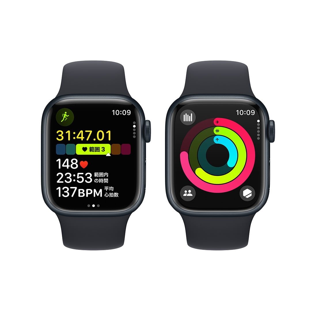 Apple Watch Series 9（GPS + Cellularモデル）- 41mmミッドナイト 