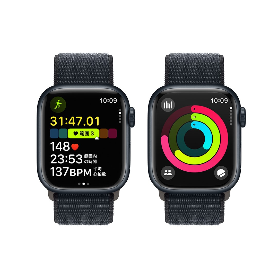 Apple Watch Series 9（GPS + Cellularモデル）- 41mmミッドナイト