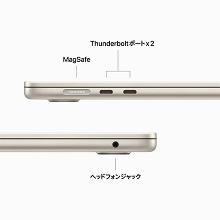 15インチMacBook Air: 8コアCPUと10コアGPUを搭載したApple M2チップ