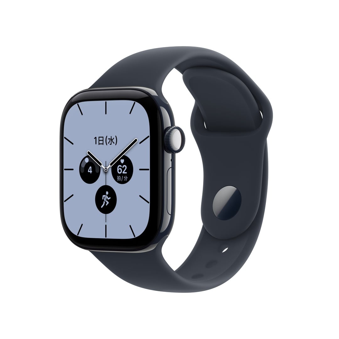 Apple Watch Series 12(GPS + Cellularモデル)- 42mmナイトブルーセラミックケースとネイビーブルースポーツバンド - M/L