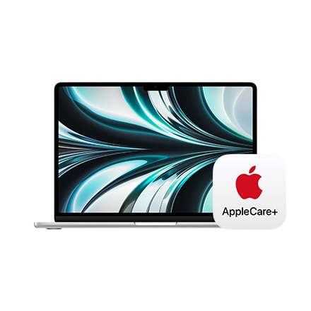 13インチMacBook Air: 8コアCPUと10コアGPUを搭載したApple M2チップ, 8GBユニファイドメモリ 512GB SSD -  シルバー with AppleCare+