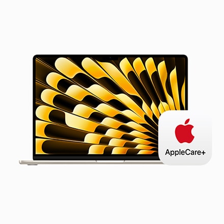 15インチMacBook Air: 8コアCPUと10コアGPUを搭載したApple M2チップ, 8GBユニファイドメモリ 256GB SSD -  スターライト with AppleCare+