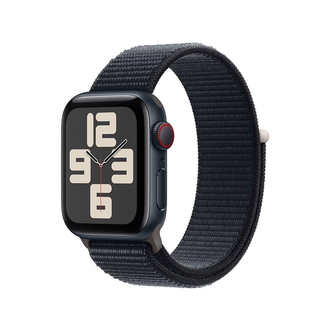 Apple Watch SE（GPS + Cellularモデル）- 40mmミッドナイトアルミニウムケースとミッドナイトスポーツループ
