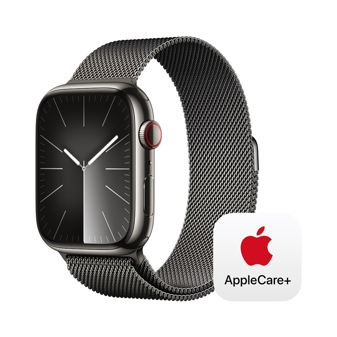 Apple Watch Series 9（GPS + Cellularモデル）-  45mmグラファイトステンレススチールケースとグラファイトミラネーゼループ with AppleCare+