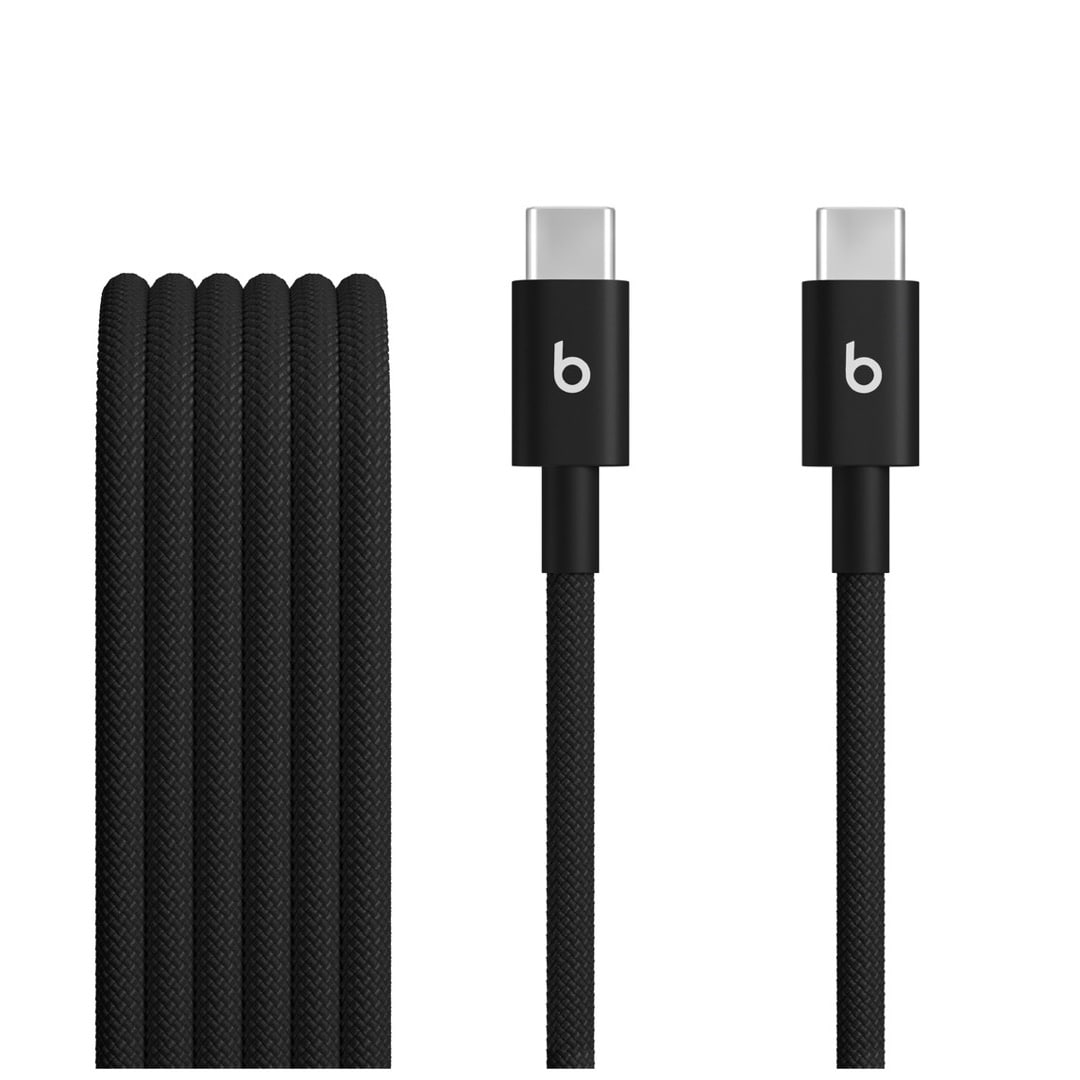 Beats USB-C - USB-C 編み込み式充電ケーブル(1.5m)2本入り - ボルトブラック