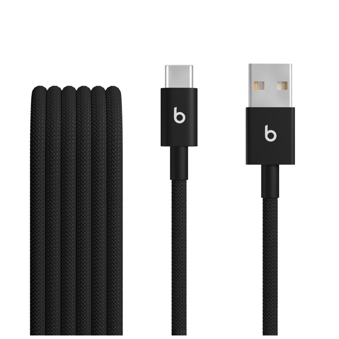Beats USB-A - USB-C 編み込み式充電ケーブル(1.5m)- ボルトブラック