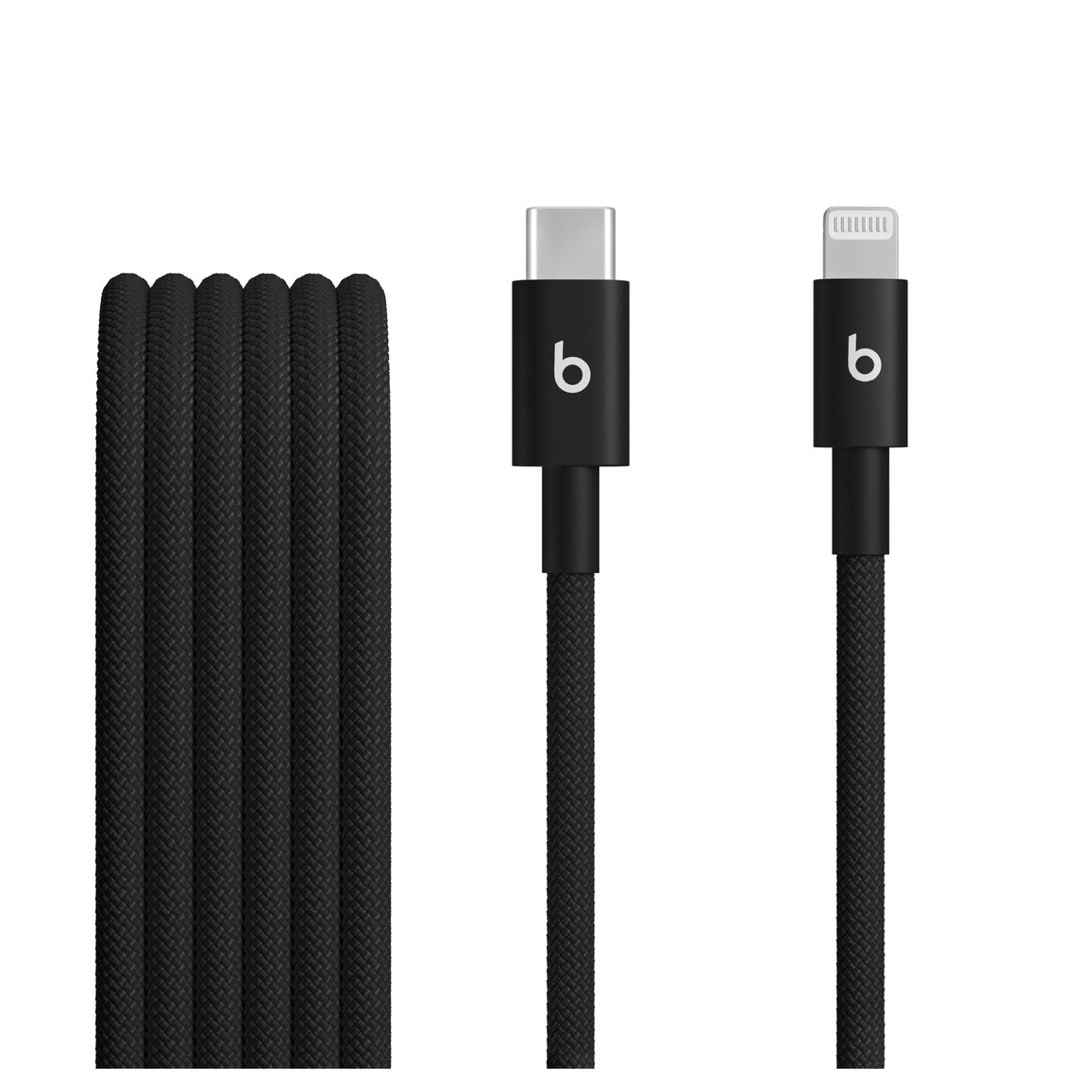 Beats USB-C - Lightning 編み込み式充電ケーブル(1.5m)- ボルトブラック