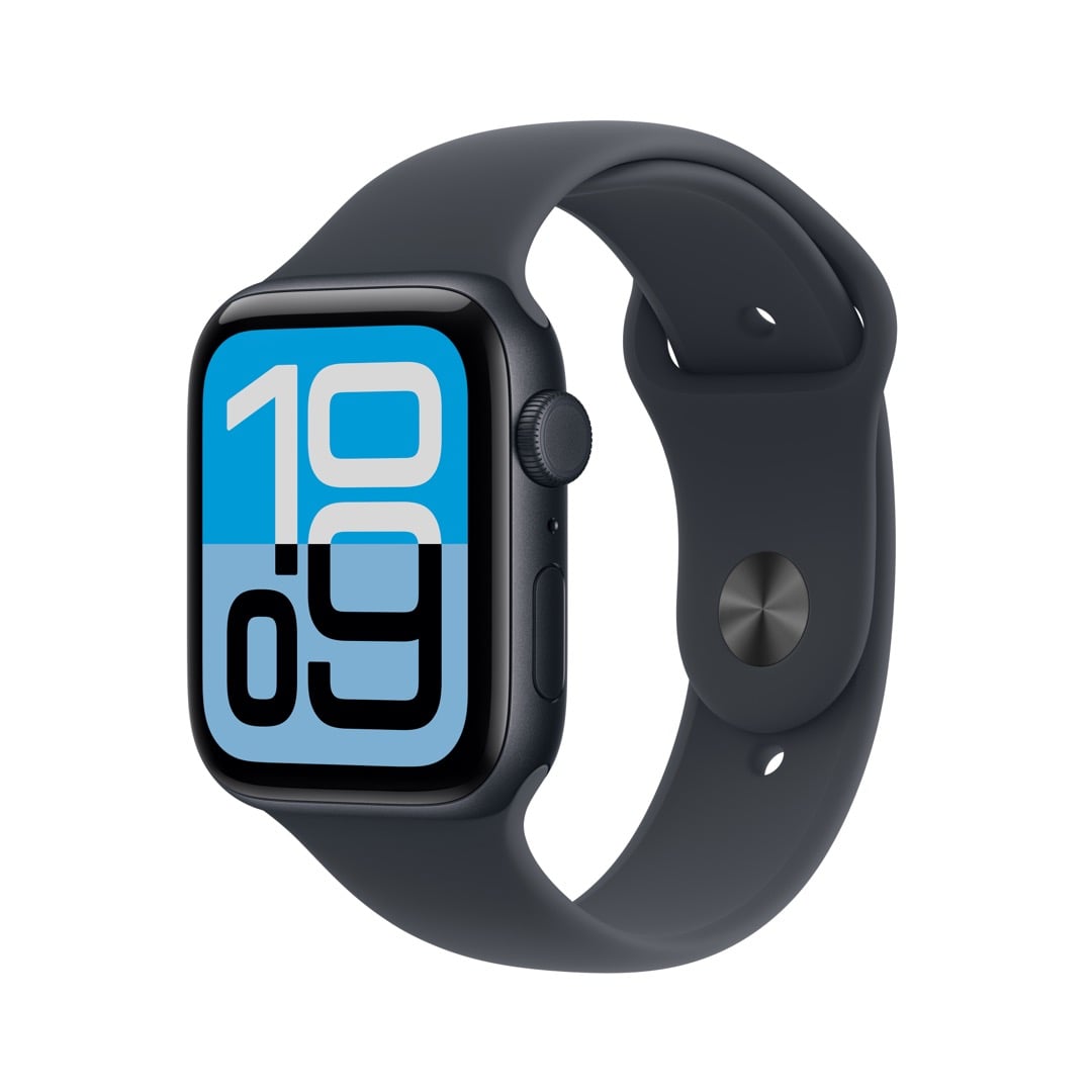 Apple Watch SE 3(GPS + Cellularモデル)- 44mmミッドナイトアルミニウムケースとミッドナイトスポーツバンド - S/M