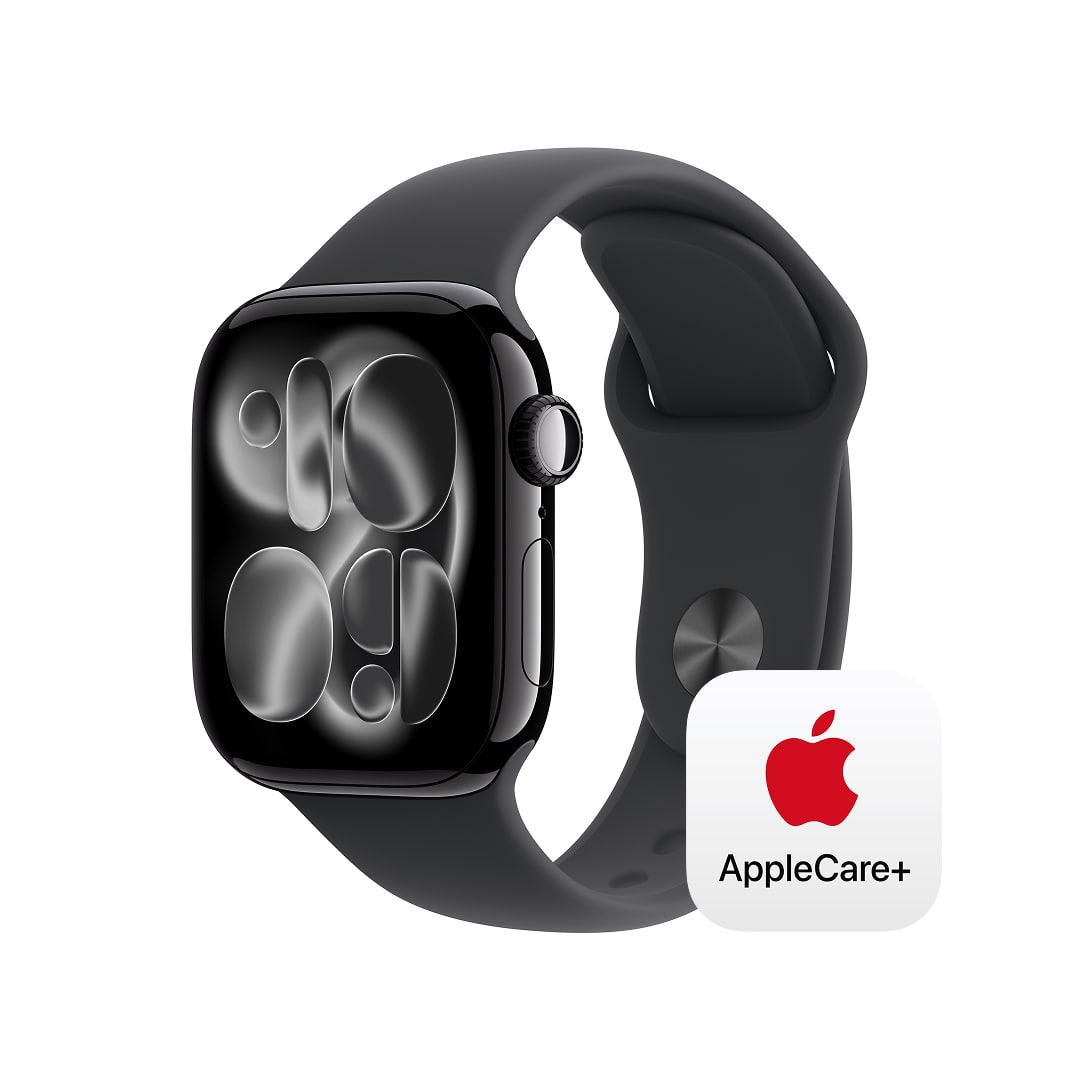 Apple Watch Series 11（GPSモデル）- 42mmジェットブラックアルミニウムケースとブラックスポーツバンド - M/L with AppleCare+