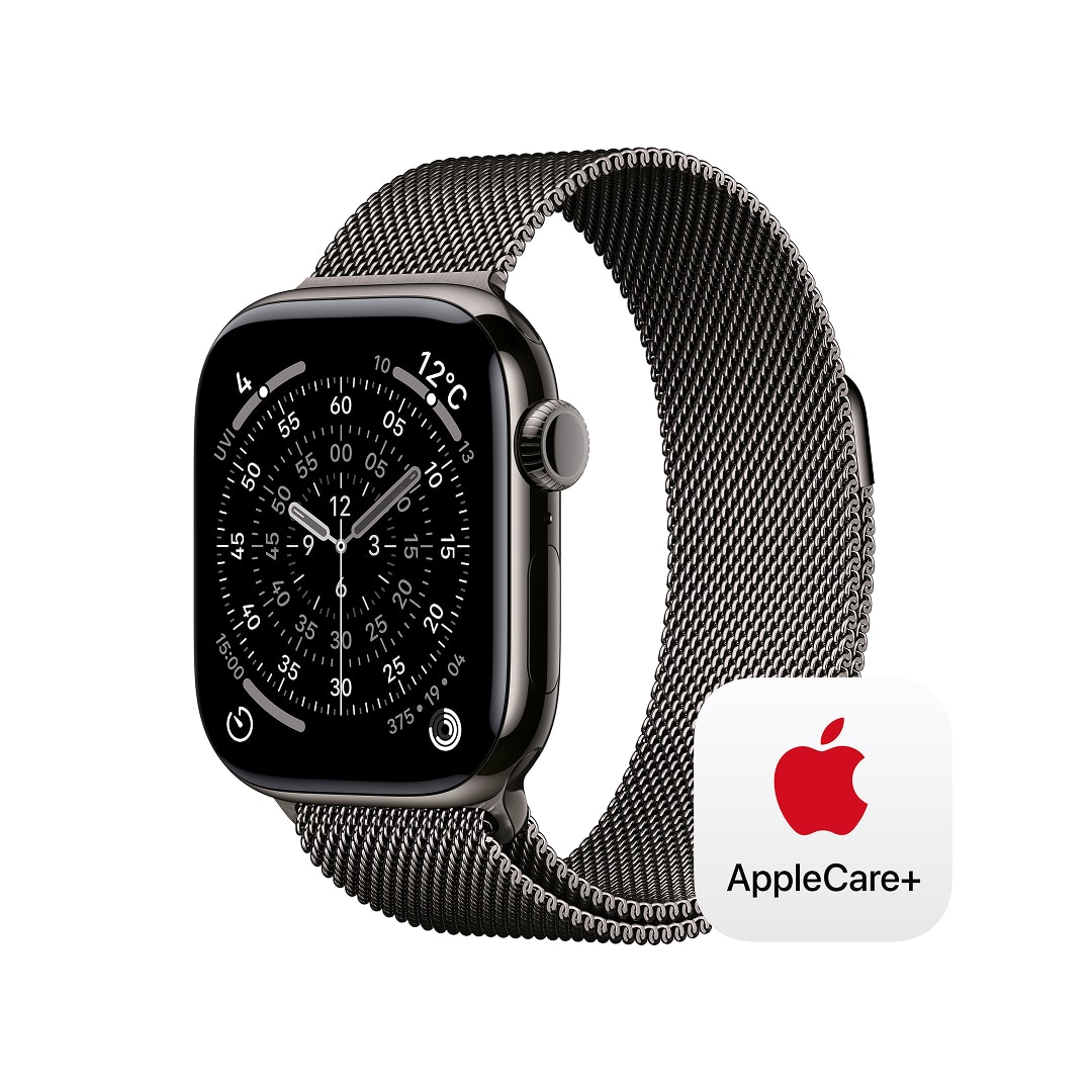 Apple Watch Series 11(GPS + Cellularモデル)- 42mmスレートチタニウムケースとスレートミラネーゼループ with AppleCare+