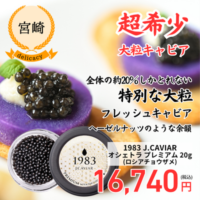 【冷凍】【宮崎・ジャパンキャビア】1983 J.CAVIAR オシェトラ プレミアム (20g) (送料無料)