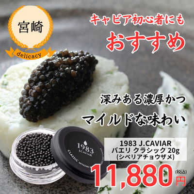 【冷凍】【宮崎・ジャパンキャビア】1983 J.CAVIAR バエリ クラシック (20g) (送料無料)