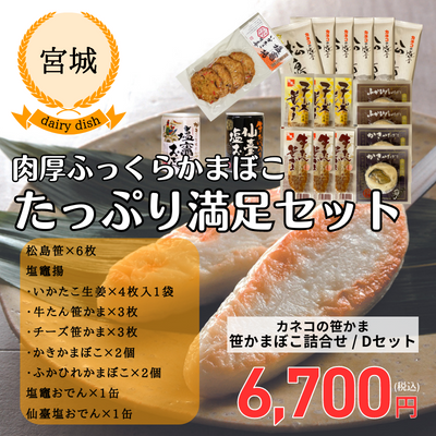 【冷蔵】【宮城・カネコの笹かま】笹かまぼこ詰合せpremiumDセット