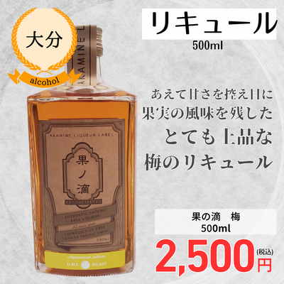 【大分・赤嶺酒造場】果の滴 梅