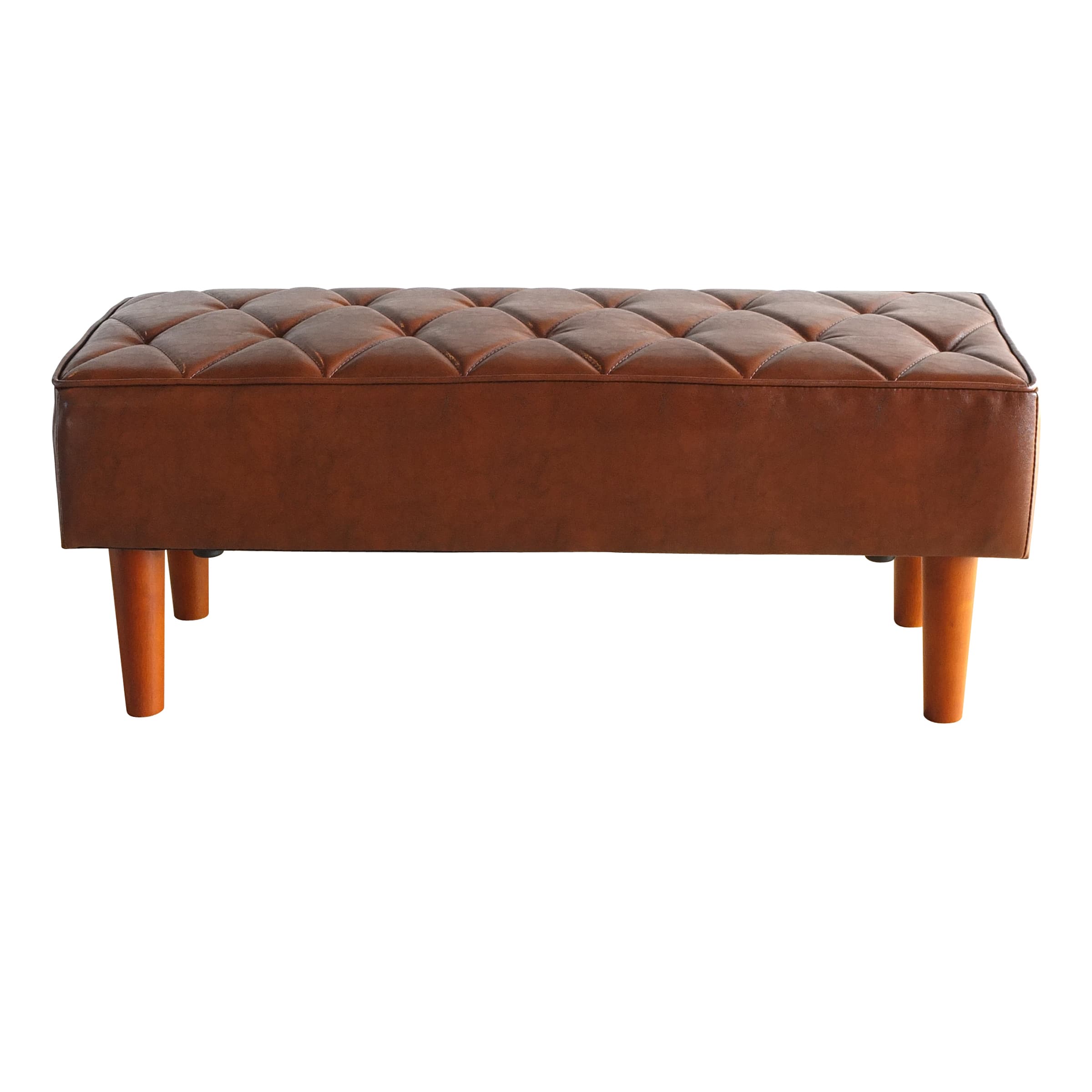 【ブラウン】ディアマント ベンチソファ 2P ベンチ ソファスツール オットマン