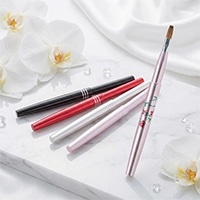 携帯用スライド式・熊野化粧筆リップブラシ1本【セーブル】宮尾産業　広島県