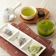 種子島松寿園 種子島のバラエティーお茶セット 〔煎茶・ティーバッグ緑茶・ふんまつ緑茶・和紅茶・生姜紅茶〕