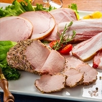 南州農場 鹿児島黒豚 ハムセット 〔ロースハム200g、ベーコン150g、モモハム(パストラミ)200g〕 詰め合わせ