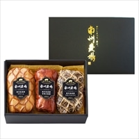 南州農場 かごしま黒豚 焼豚 ハム 詰め合わせ〔焼豚、モモハム、パストラミ 各200g〕ハムセット ももハム