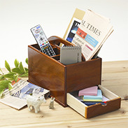 自然木の力強さや優雅さを生かし、ひとつひとつ心をこめた手造りの品 ご家庭の小物、貴重品の収納に・便利ラック けやき工芸谷口・石川県