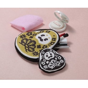 「お連れあそばせ。」石川県公式キャラクター「ひゃくまんさん」グッズ。ひゃくまんさんポーチ大・小セット　気谷・石川県