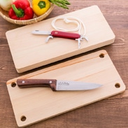 バーベキューやキャンプで大活躍！プロ御用達の鍛冶職人が自信を持ってお届けする「アウトドア向けナイフ」と「ヒノキまな板」のセット　原福鋸工業所・高知県