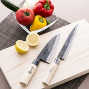 土佐打刃物の職人が1本1本手作り。魚料理をする方なら思わず手にしたくなる　魚を料理する人用（両刃庖丁）2点セット　土佐流和楽・高知県