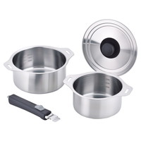 燕三 IH対応着脱式鍋14･16㎝セット【沖縄県・離島 配送不可】