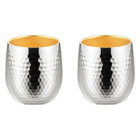 燕熟の技 ステンレス二重ロックカップ250ml2P（内面金メッキ）【沖縄県・離島 配送不可】