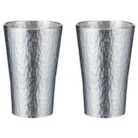 大阪浪華錫器 本錫タンブラー 六花（りっか）中ペア【沖縄県・離島 配送不可】