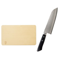 越前刃物 VG10ダマスカス 三徳包丁･木製まな板セット【沖縄県・離島 配送不可】