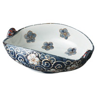 波佐見焼 唐草桔梗 菓子鉢【沖縄県・離島 配送不可】