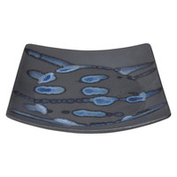 萩焼 黒萩 角皿【沖縄県・離島 配送不可】